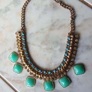 Interlace Aqua Green necklace